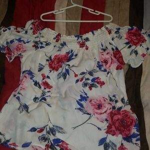 Off the shoulders floral top